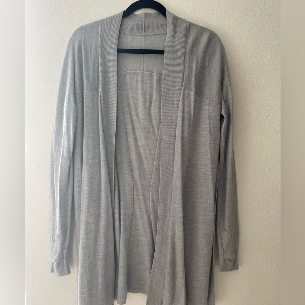 Lululemon cardigan. blue-grey.